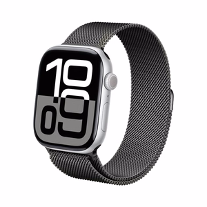 Crong Milano Steel nerūsējošā tērauda siksniņa Apple Watch 38 / 40 / 41 / 42 mm, grafīta krāsā