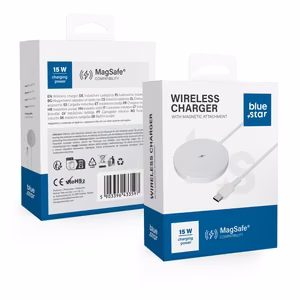 Blue Star беспроводная зарядная станция (15W, совместима с MagSafe) белый