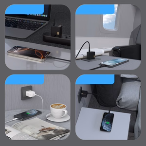 Dudao A28C 45W GaN sienas lādētājs + USB-C kabelis - melns