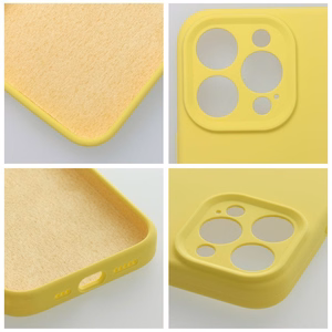 Case for iPhone 15 PRO MAX Silicone 2mm (camera protection) yellow