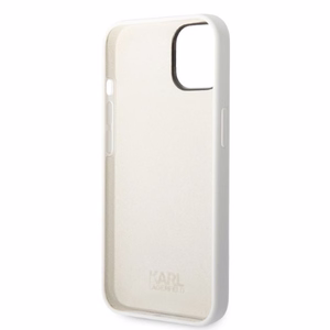 Karl Lagerfeld KLHCP14MSNIKBCH iPhone 14 Plus 6.7" cietais apvalks balts/balts Silikona Ikonik