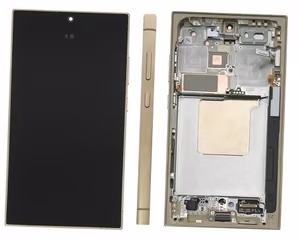 LCD screen Samsung S928 S24 Ultra ar touch screen un frame Titanium Dzeltens original (used Grade B)