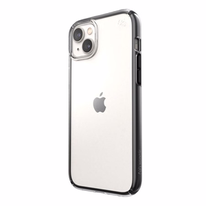 Speck Presidio Perfect-Clear with Impact Geometry vāciņš ierīcei iPhone 15 Plus / 14 Plus, ar Microban pretmikrobu aizsardzību, “Clear / Black” krāsu kombinācija