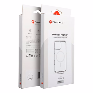 Maciņš priekš iPhone 15 Forcell F-Protect Clear Hybrid Premium saderīgs ar Magsafe caurspīdīgs