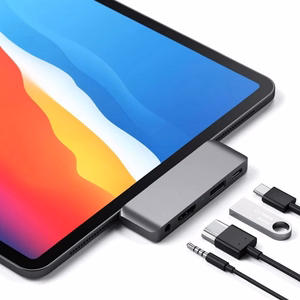 Adapter HUB 4in1 USB C Satechi Mobile Pro Hub ST-TCMPHM space pelēks