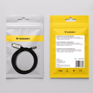 Wozinsky WCCH-01 USB-C - HDMI 4K 60Hz kabelis 1.8 m - melns