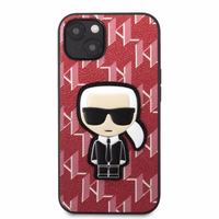 Karl Lagerfeld KLHCP13SPMNIKPI iPhone 13 mini 5.4" cietais apvalks sarkans/sarkans Monogramma Ikonik Plāksteris