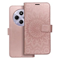 Viedtālruņa apvalks grāmatas stila XIAOMI Redmi 14C mandala rozā zelts