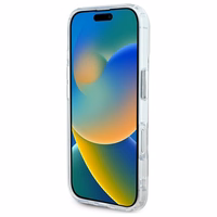 Karl Lagerfeld IML Metal Karl Head Magnētiskais iPhone 16 Plus viedtālruņa apvalks - balts