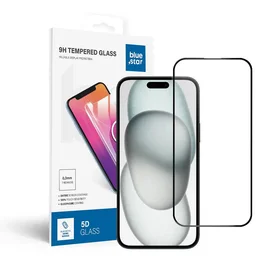 Aizsargstikls Blue Star - APP IPHONE 15 Plus/16 Plus 5D pilns pārklājums - melns