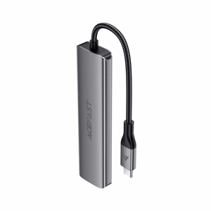 Acefast J16 USB sadalītājs USB-C 5-in-1 HDMI 4K 60Hz PD90W dokstacija - pelēks