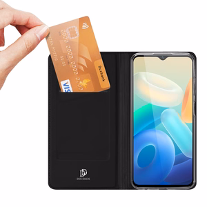 Dux Ducis Skin Pro чехол Vivo Y16 / Y02s книжка-кошелёк с клапаном чёрный