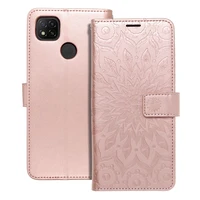 MEZZO grāmatas viedtālruņa apvalks XIAOMI Redmi 9C / 9C NFC mandala rozā zelts