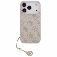Guess 4G Charms Collection MagSafe viedtālruņa apvalks iPhone 17 Pro - rozā