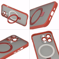 Viedtālruņa apvalks ar statīvu MagSafe Iphone 12 (m) - sarkans