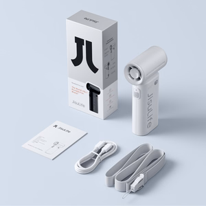 Jisulife Life9 3600 mAh pārnēsājams rokas mini USB ventilators-pūtējs, pelēks
