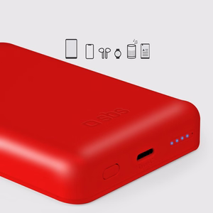 Внешний аккумулятор SBS TEBB5000MAG1CR 5000 mAh совместимый с MagSafe - красный