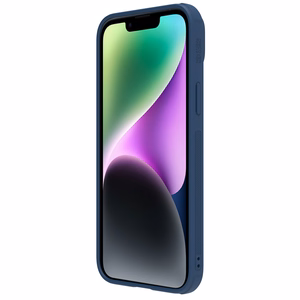 Nillkin CamShield ādas S apvalks iPhone 14 Plus ar kameras vāciņu zils