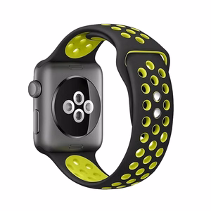 Crong Duo Sport siksniņa Apple Watch 38 / 40 / 41 / 42 mm, melna un laima zaļa