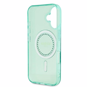 Guess IML Rhinestones Magnētiskais viedtālruņa apvalks iPhone 16 Plus - zaļš