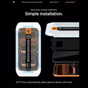 Spigen Glas.tR EZ Fit rūdīto aizsargstiklu komplekts iPhone 16 Pro Max / 17 Pro Max – 2 gab.