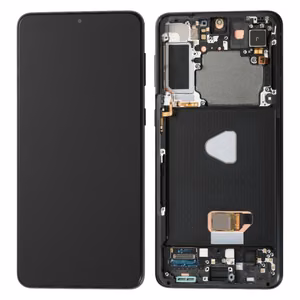 LCD displejs, saderīgs ar Samsung G996 S21 Plus ar rāmi / Phantom melns / HQ