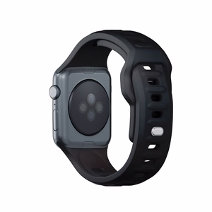 3mk silikona siksniņa Apple Watch, 38/40/41/42 mm, melns, mazais izmērs