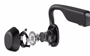 SHOKZ OpenMove bezvadu austiņas kaklā sporta Bluetooth pelēkas