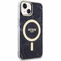 Guess GUHMP14SPCUMAK iPhone 14 6.1" melns/melns cietais apvalks Marble Magnētiskais