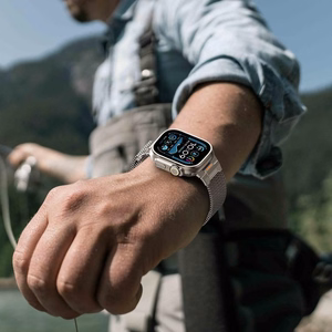 TECH-PROTECT MILANO VANGUARD APPLE WATCH 8 / 9 / 10 / 10 / 11 / SE / ULTRA (44 / 45 / 46 / 49 MM) TITĀNA KRĀSĀ