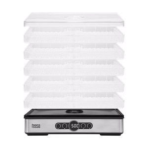TEESA sēņu, dārzeņu un augļu žāvētājs, 400 W, 5 paplātes, displejs, gaisa cirkulācija