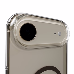 Puro Lite Mag TPU+PC magnētiskais viedtālruņa apvalks iPhone 17 Air - caurspīdīgs ar brūnu gredzenu