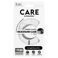 CARE by PanzerGlass Funkcionālais viedtālruņa apvalks ar statīvu iPhone 16 Pro 6.3" sudraba/sudraba Magnētiskais 1326