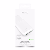Portatīvais lādētājs Puro DAILY 10 PLUS 10000mAh 2x USBA / 1x USB-C 22.5W - balta