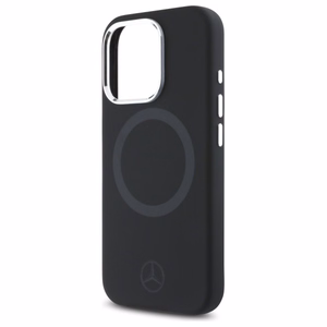 Mercedes Silicone Tonal Logo MagSafe iPhone 16 Pro Max Case - Black