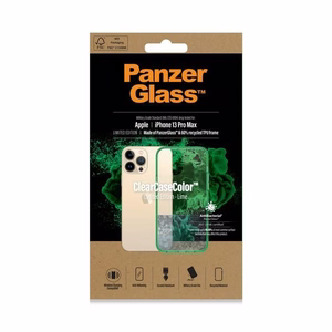 PanzerGlass ClearCase antibakterālais militārās klases sertificētais viedtālruņa apvalks iPhone 13 Pro Max - caurspīdīgs zaļš