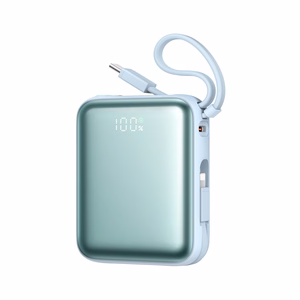 Внешний аккумулятор Joyroom (JR-PBF27) 10000mAh (1xType-C; 22.5W) + кабель type-C и lightning, золотой