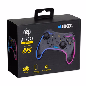 iBox IGP5 spēļu kontrolieris melns Bluetooth spēļu panelis analogais / digitālais Android, Nintendo Switch, Nintendo Switch Lite, Nintendo Switch OLED, PC, iOS