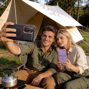 Tech-Protect Kevlar Aura MagSafe maciņš Samsung Galaxy A57, melns un oranžs