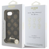 Guess Peony Script Logo magnētiskais viedtālruņa apvalks iPhone 16e - melns