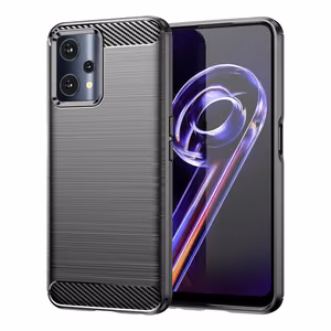 Viedtālruņa apvalks (m) Carbon Case skirtas Realme 9 Pro elastīgs bruņots (m) - melns (m)