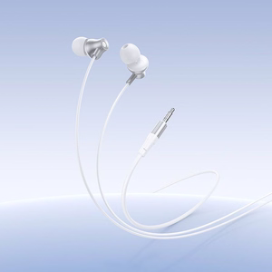 Vadu austiņas ar mikrofonu, Jack 3,5 mm, Hoco M119, sudraba krāsā