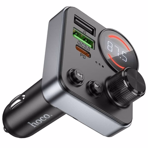 Car transmitter bluetooth Hoco 2 x USB A + USB C QC3.0 PD 48W E86 black