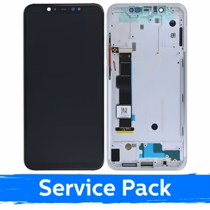 LCD Displejs Saderīgs ar Xiaomi Mi 8 Sudrabs (Service Pack)