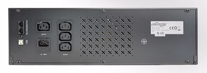 Gembird UPS rack 19'' 3.4U 1500VA, 4xIEC 230V out, IEC14 in, RJ11, USB, LCD Line-Interactive 1,5 kVA 900 W, 4 AC kontaktligzdas