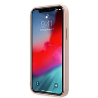 Guess GUHCP12LRSAVSRG iPhone 12 Pro Max 6.7 rozā kietais apvalks viedtālrunim Saffiano Vintage Script