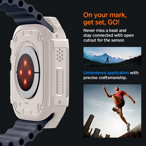 Spigen Rugged Armor apvalks Apple Watch Ultra 1 / 2 (49mm) - bēšs