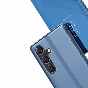 Clear View viedtālruņa apvalks Samsung Galaxy A24 4G ar atloku rozā
