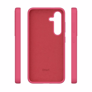 Силиконовый чехол Etteri Mag для Samsung Galaxy S25 Edge малиновый