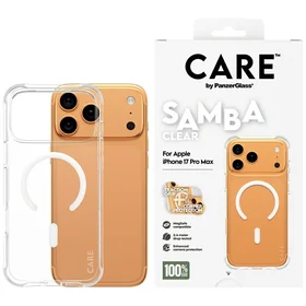 CARE by PanzerGlass Modes Samba apvalks ar baltu Magnētisko iPhone 17 Pro Max - Caurspīdīgs
